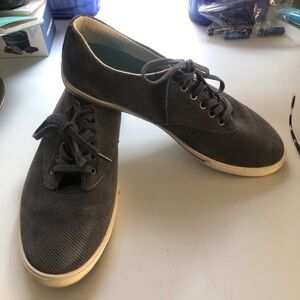SeaVees Men’s Hermosa Plimsoll Varsity Suede Gray Shoes Size 11
